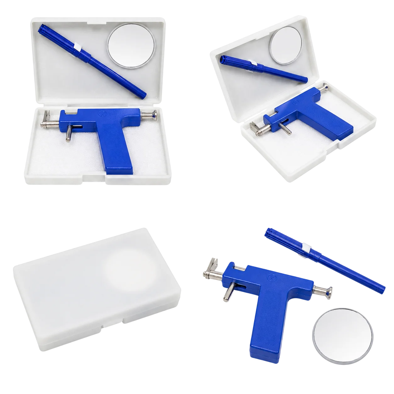 Ear Piercing Gun Plastic with Marking Pen and Mirror
