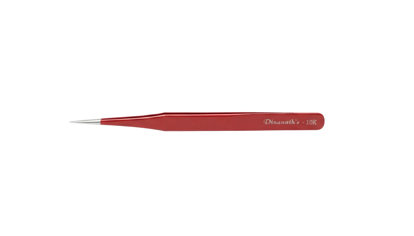 Dinanath's 10K Powder Coated Red Tweezer