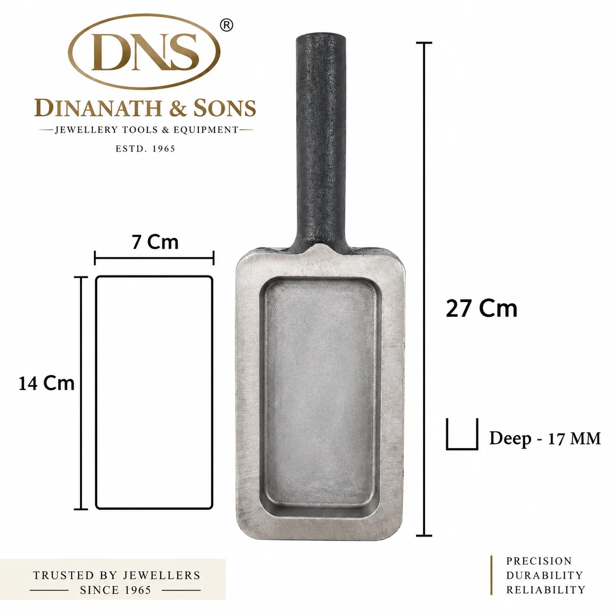 1kg Gold Silver Ingot Mould thumbnail 2