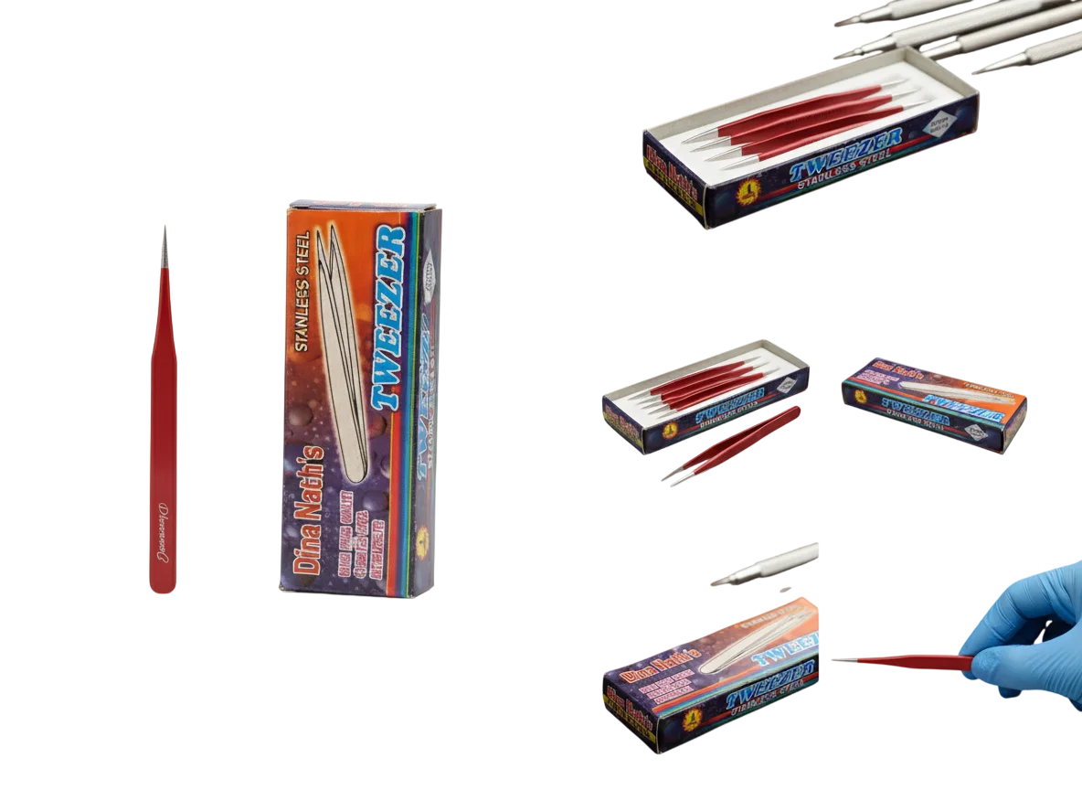 Dinanath's 10K Powder Coated Red Tweezer thumbnail 3