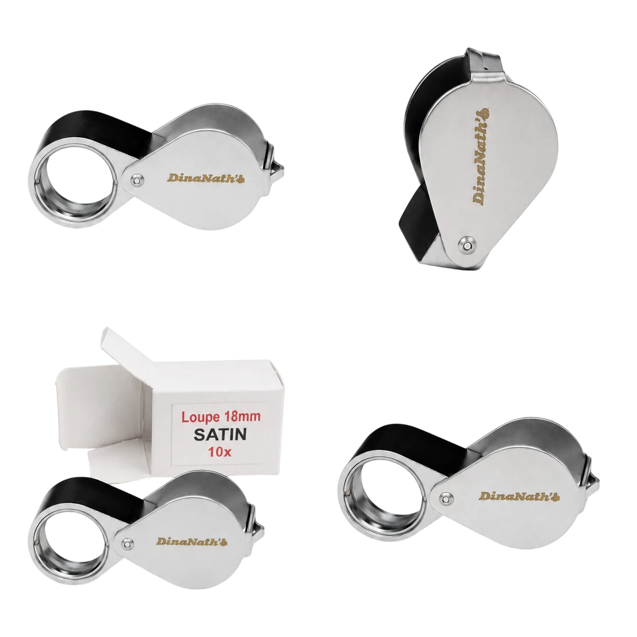 DinaNath's jewelers eye loupe 18mm 10x magnification (satin)
